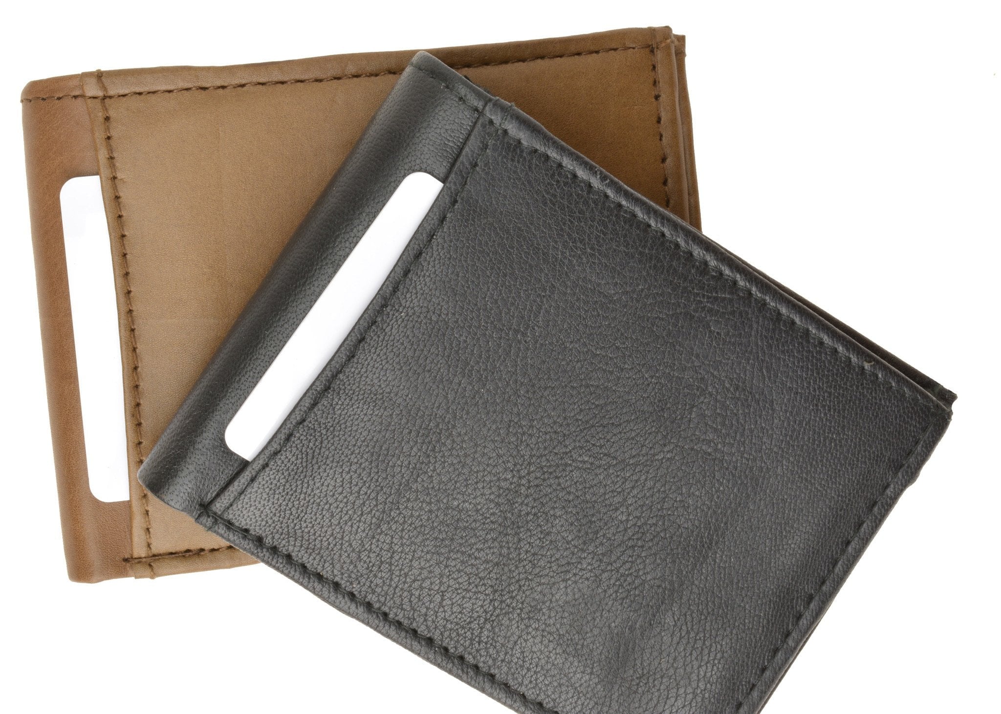 Bifold Lambskin Leather Outside ID Window Mens Wallet 1358 (C) - Image 6