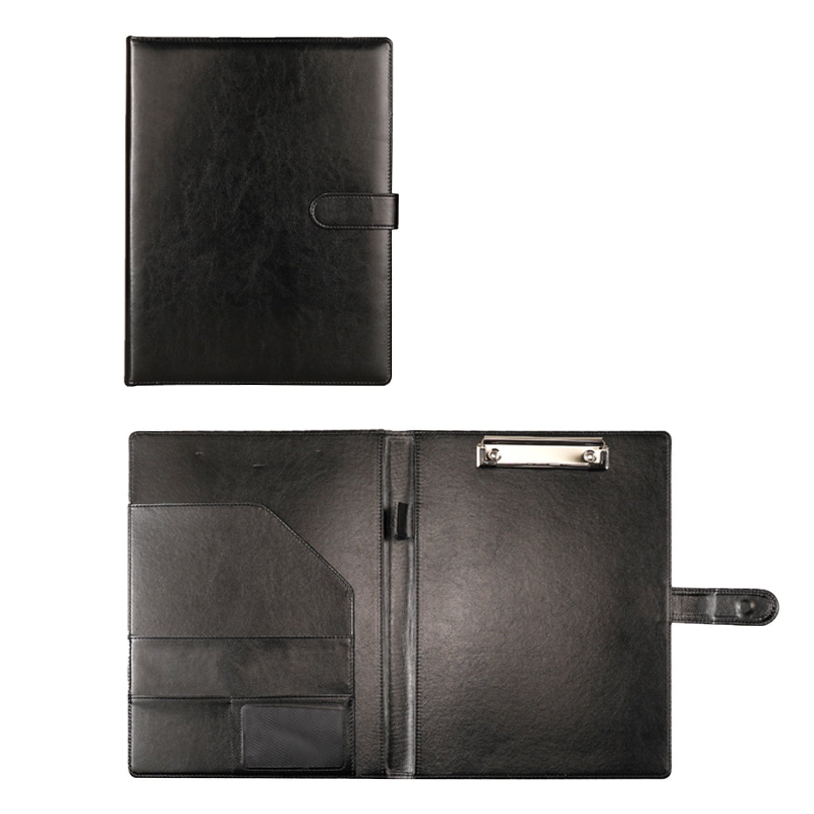 Under $5 Padfolio with Clipboard, Faux Leather Portfolio Folder Binder, Legal Pad Holder for A4 Letter Size Notepad, ... - Image 3