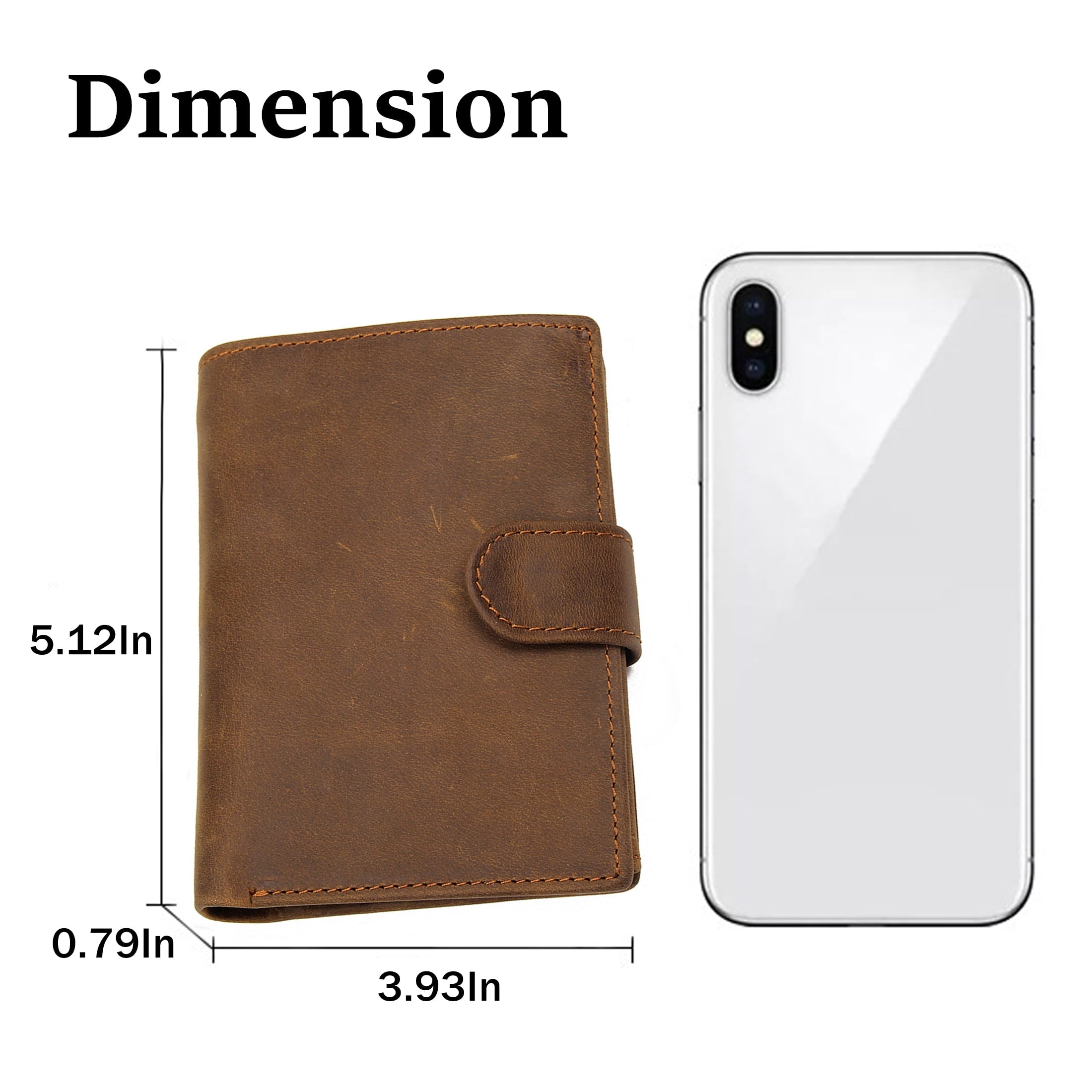 Vintage Men's Trifold Wallet Genuine Leather with RFID Blocking, Multiple Card Slots, ID Holder, Coin Pocket, Slim Mi... - Image 5