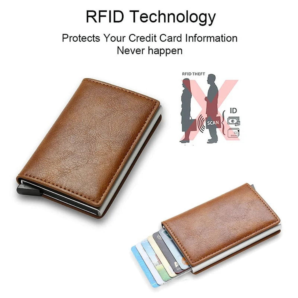 Rfid Credit Card Holder Men Wallets Bank Cardholder Case Small Leather Slim Thin Magic Mini Wallet Smart Minimalist W... - Image 6