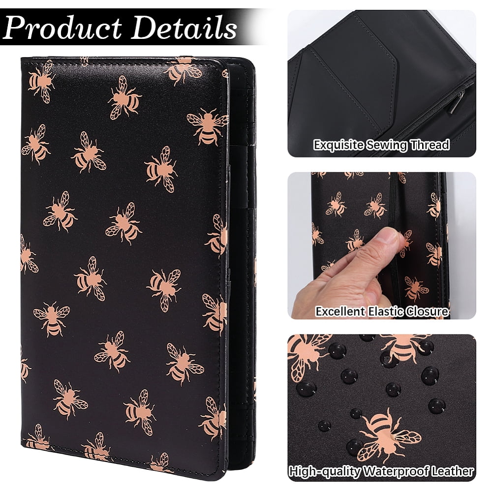 PU Leather Clipboards Portfolio Folder Leather Padfolio Binder Storage Clipboard with Cover Card Holder Notepad Elastic Closure Pen Loop for - Image 5