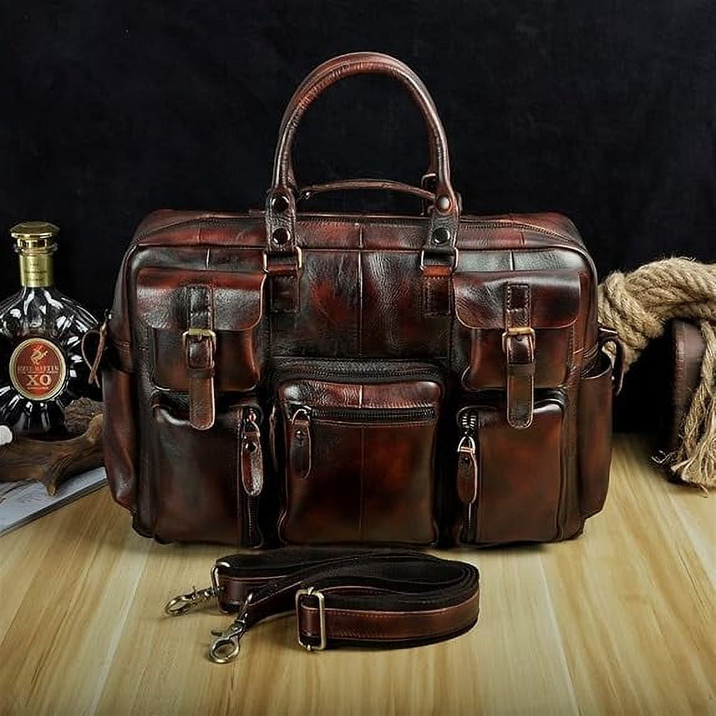 Briefcases For Men Original leather Men Handbag Business Briefcase Commercia Document Laptop Case Design Male Attache Portfolio Bag - Image 3