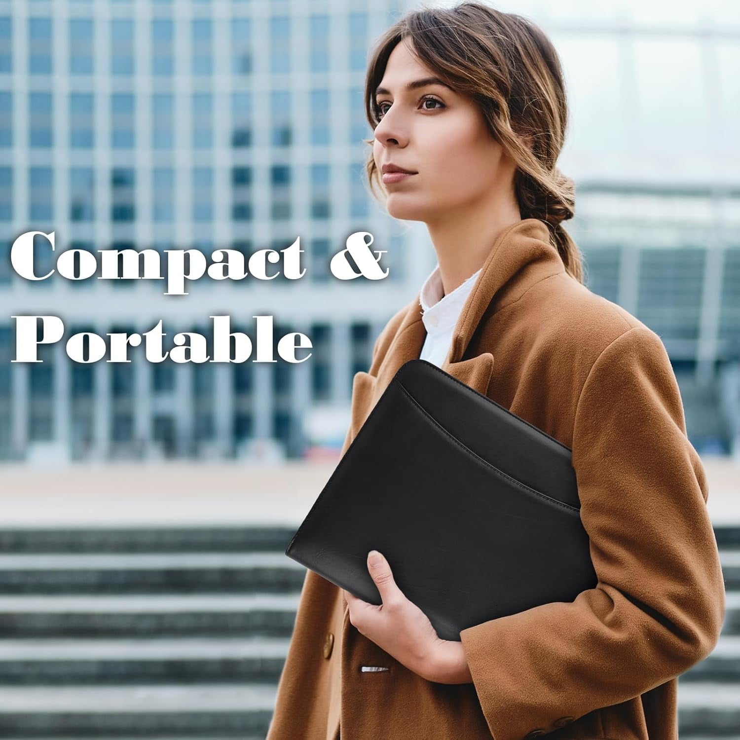 bINDER oRGANIZER, WITH 25 pAGES nOTEPAD & 13" tABLET sLEEVE, pROFESSIONAL cONFERENCE mEETING bUSINESS zIPPER fOLDER F... - Image 5