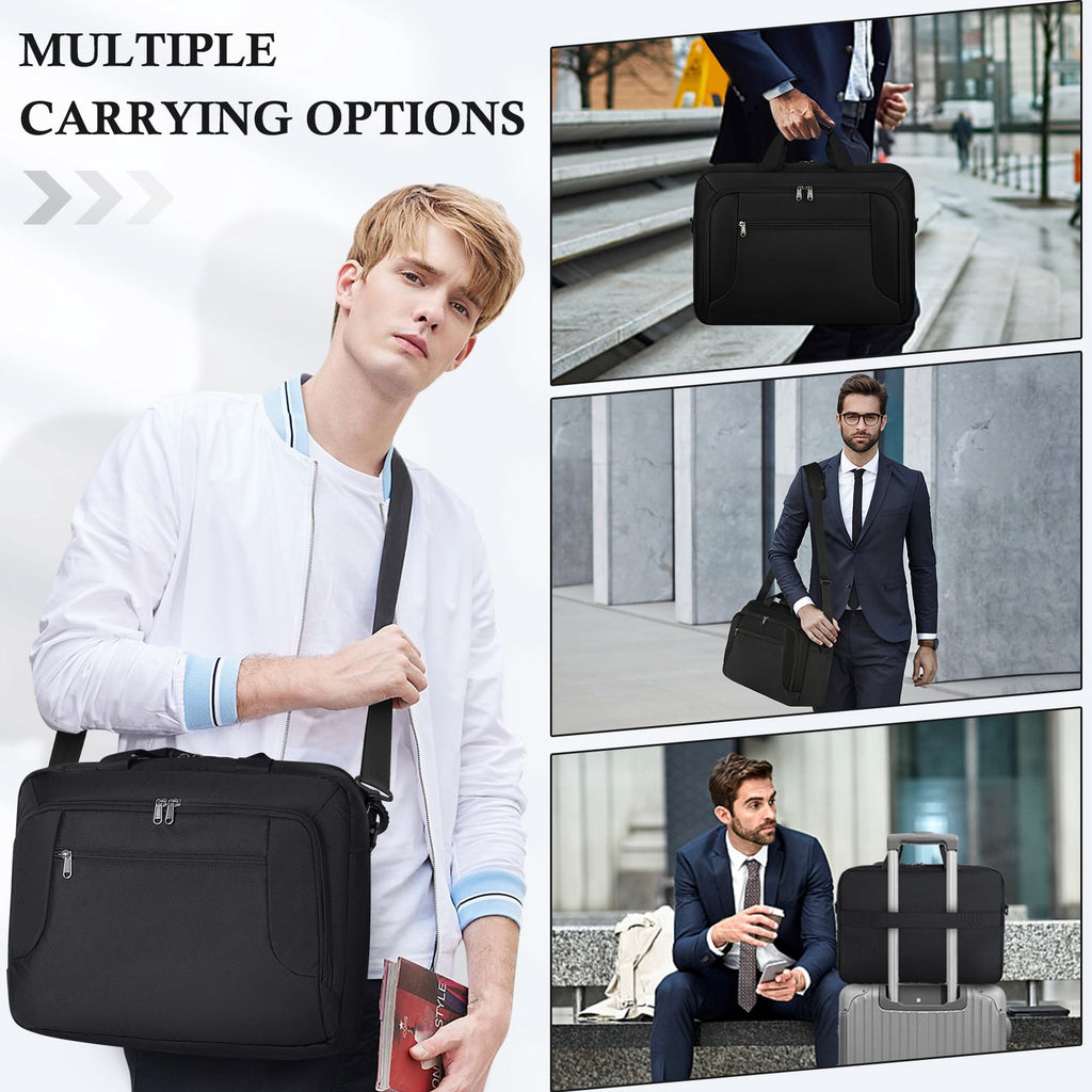 Laptop Bag 17.3 Inch Laptop Briefcase for Men Women Large Waterproof Laptop Case Business Office Work Computer Bag Adjustable Shoulder Messe - Image 5