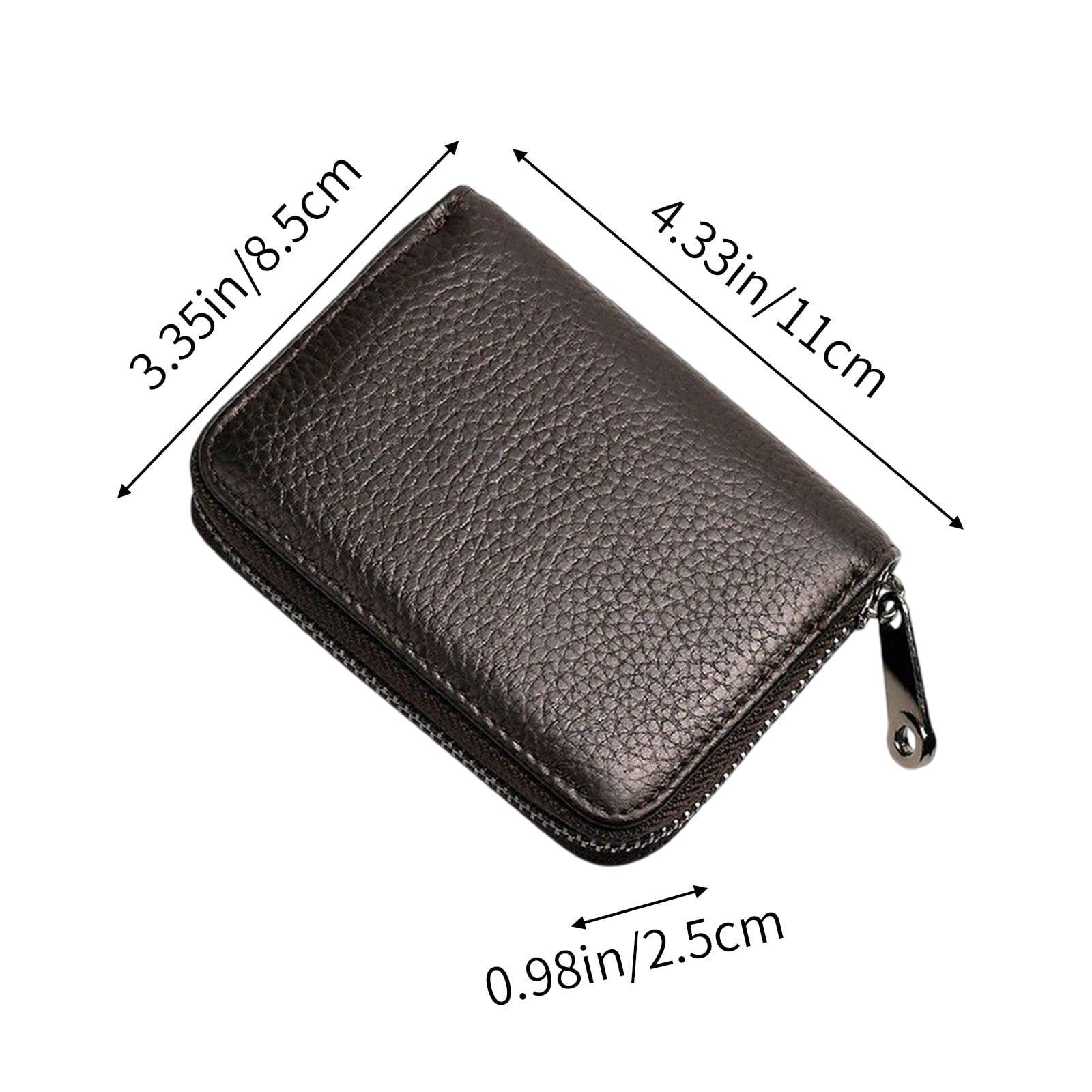 Premium Slim RFID Blocking Leather Card Holder - Multiple Slot Wallet for Men & Women - Secure Zipper Closure Credit Card Organizer - Image 3