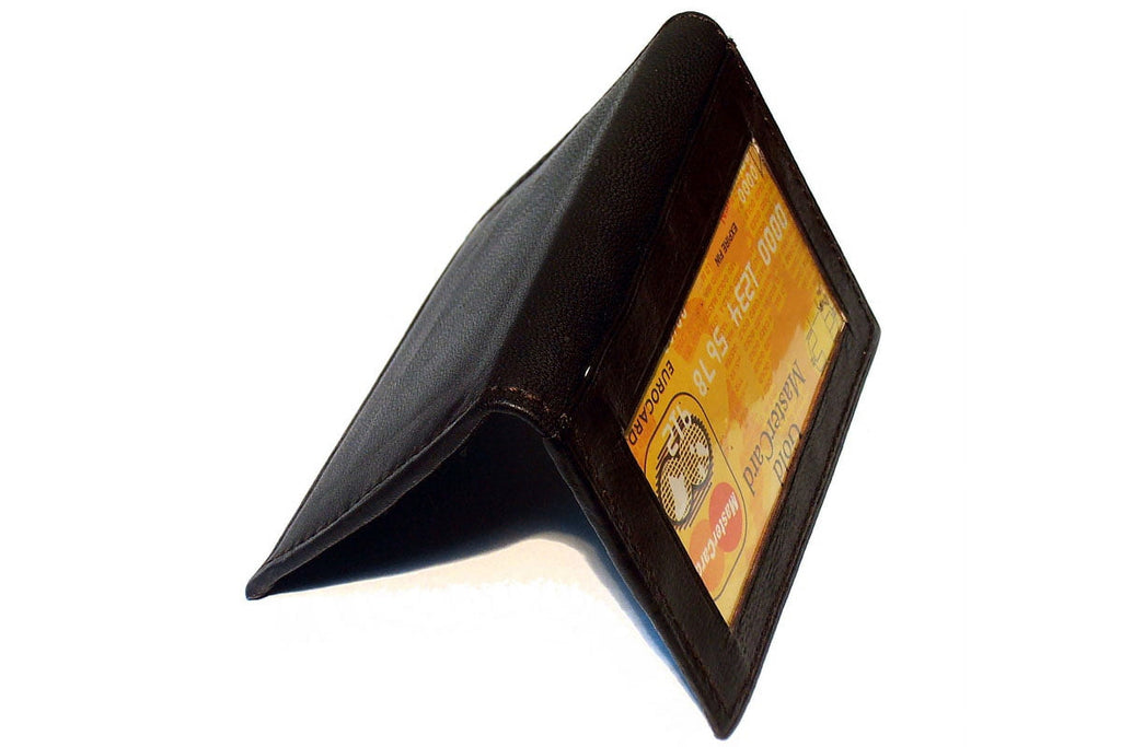Card & ID Holder Slim Design Brown Wallet 3 x 4 inches - Image 4