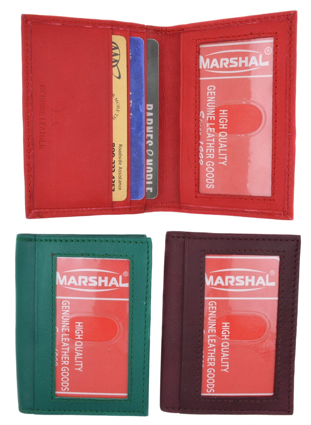 Mens Wallet Bifold Genuine Leather Slim Small Credit Card ID Holder with Front ID Licence Window - Image 2