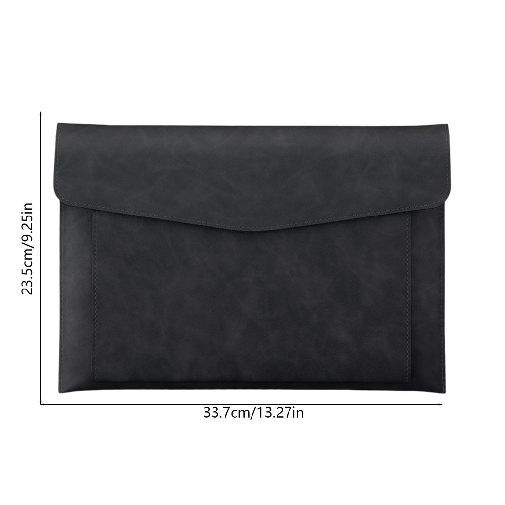 Magnetic Lock Leather File Bag A4 Paper File Bag Folder Bag Data Business Easy Briefcase Bag - Image 2