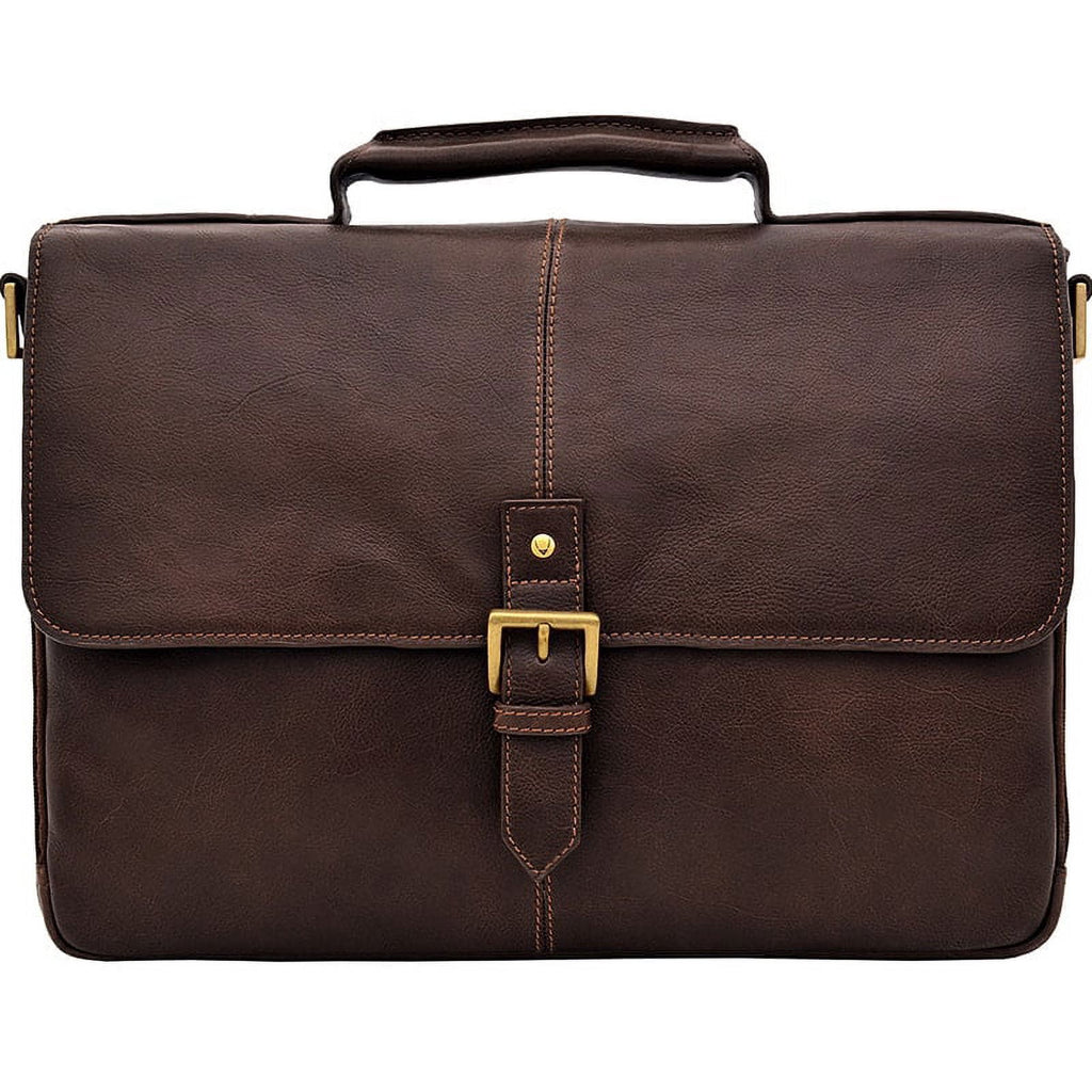 Charles Laptop-compatible Leather Messenger Briefcase - Image 2
