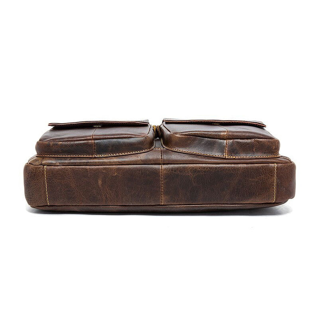 Men's Briefcases Bags Men's Genuine Leather Laptop Bag Messenger Bag Men Leather office Bags for Men Document Bag Bus... - Image 4