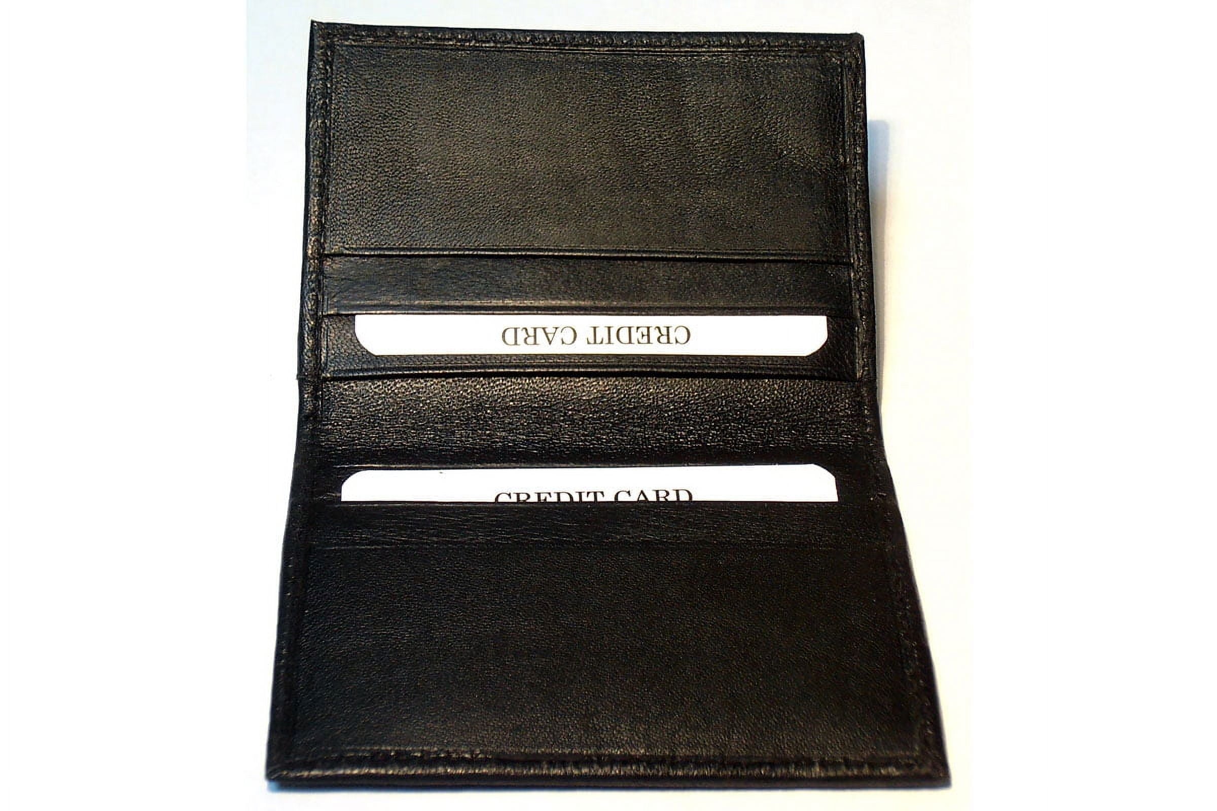 Card & ID Holder Slim Design Brown Wallet 3 x 4 inches - Image 2