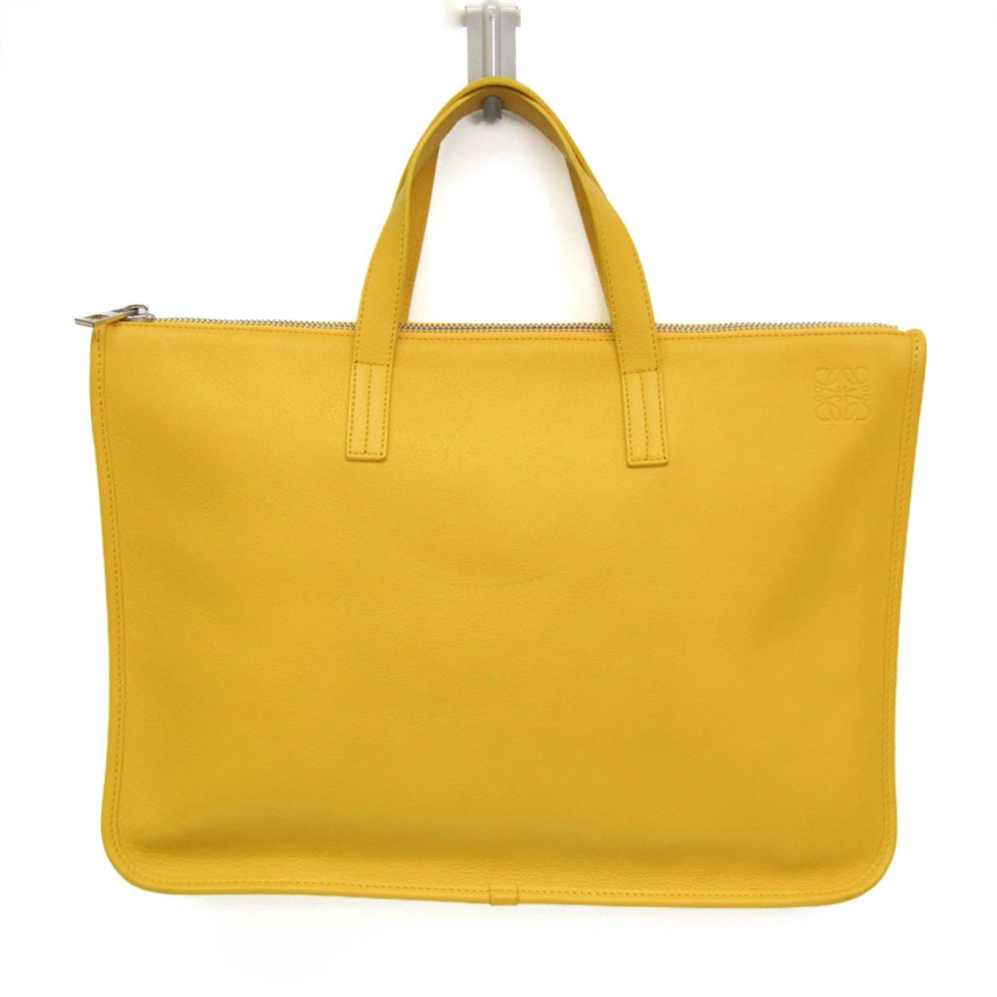 Pre-Owned Anagram Business Bag Men's Leather Briefcase,Handbag Yellow
