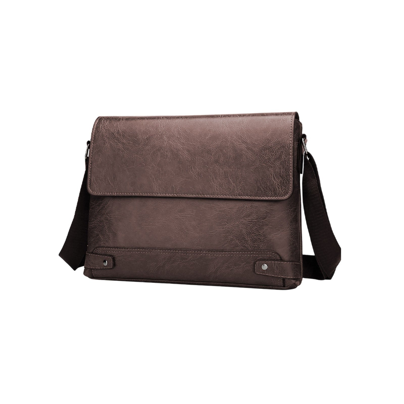 Artificial Leather Laptop 12.99 Inch Vintage Briefcase for Men Waterproof Satchel Shoulder for Work Office Business C... - Image 2