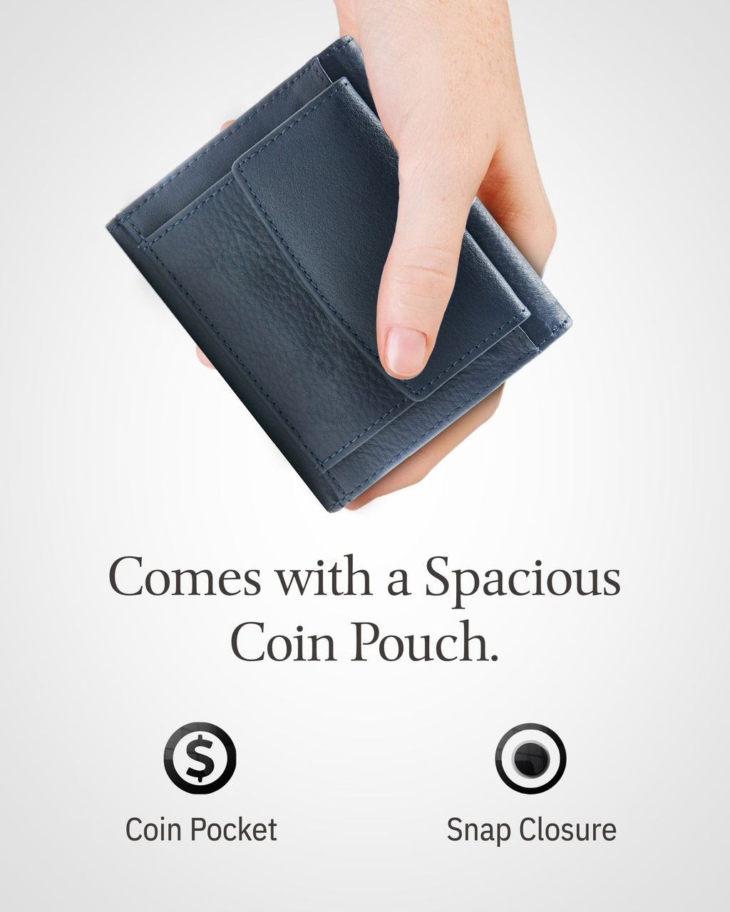 Small Wallets For Women - Leather Slim Compact Trifold Womens Wallet Credit Card Holder Mini Coin Pouch Gifts For Women - Image 4