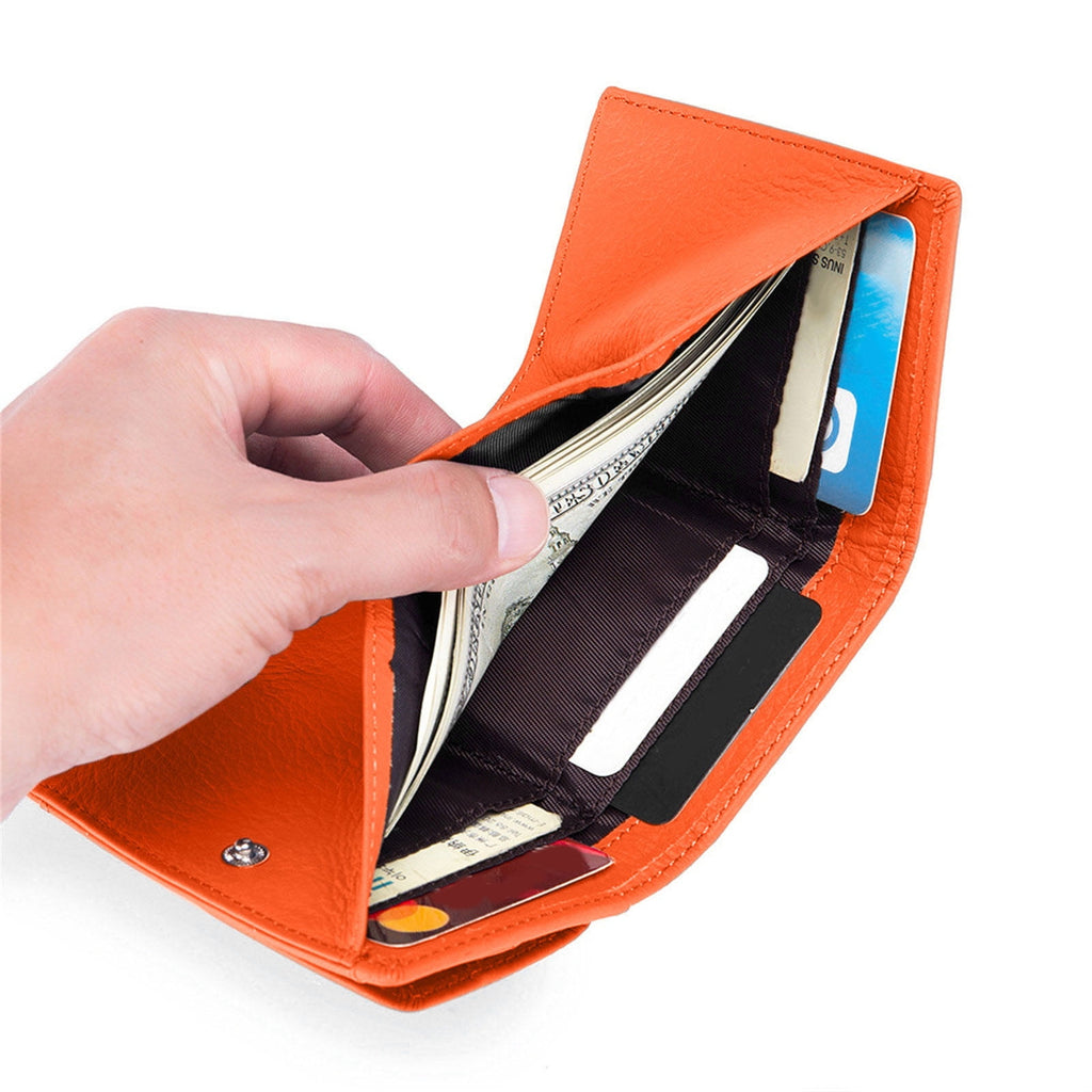 Women's Slim Cowhide Leather Wallet – Mini Card Holder with 6 Slots + Coin Pocket , Ultra-Thin (4 x 3 Inch) – Lightwe... - Image 3
