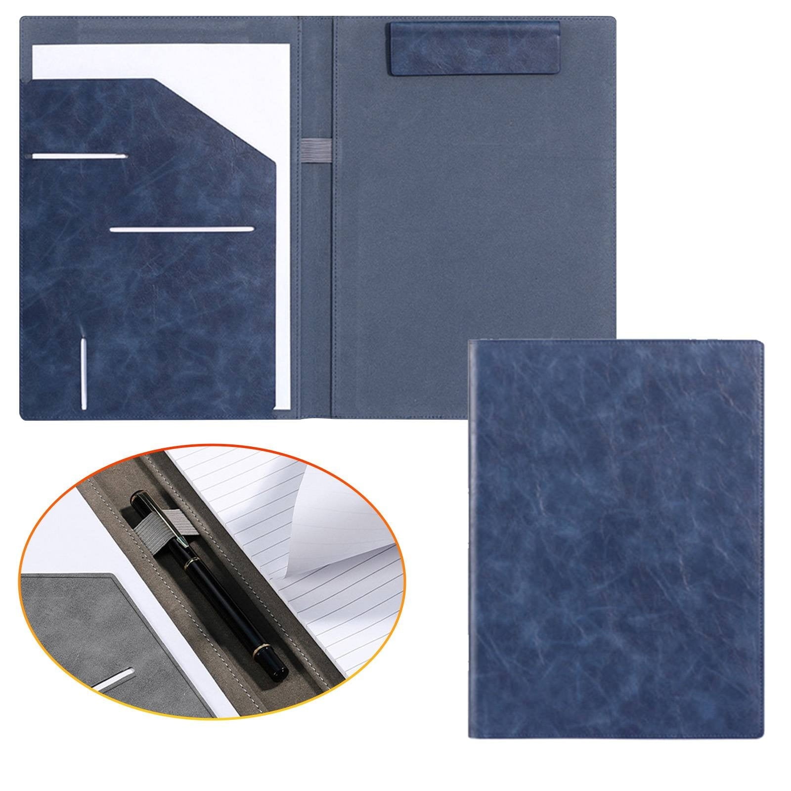 A4 Clipboard Folder, Work Folder Portfolio Padfolio Resume Folder with Pocket & Pen Insert Holder, Durable Faux Leath... - Image 2