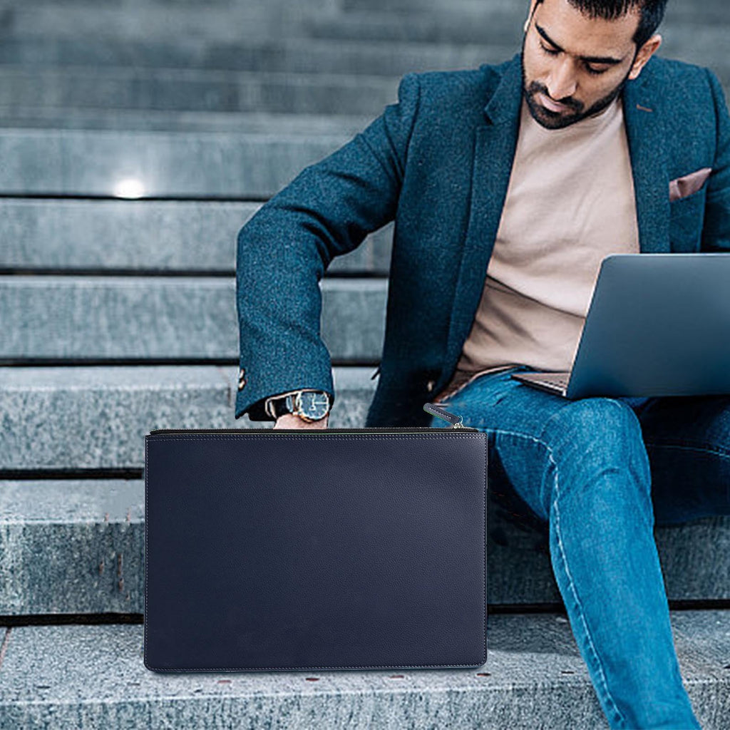 Leather Document Bag Business Briefcase Waterproof Folder Storage Bag for Men and Women Official Office Organizer - Image 5