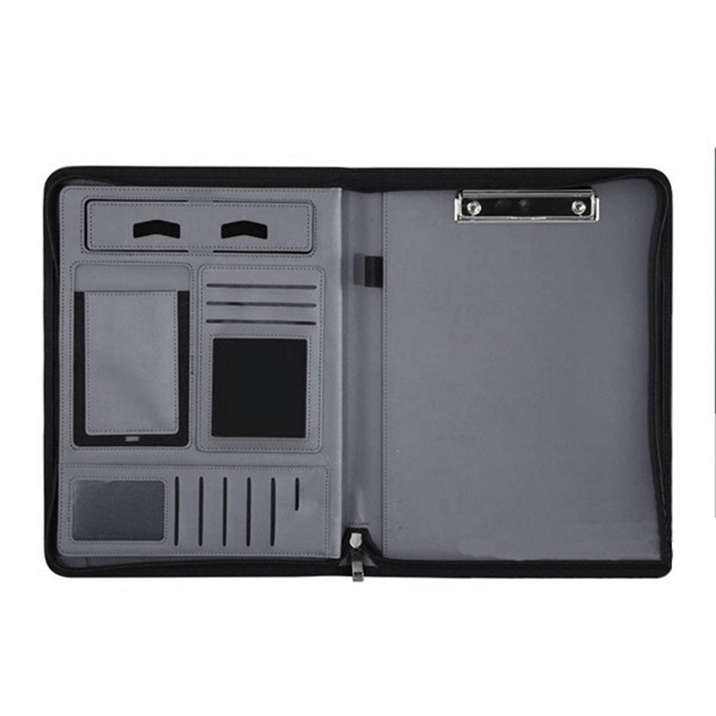 Portable Business Padfolio Portfolio Case Contract File Folder A4 Conference Folder PU Leather Portfolio Folder - Image 6