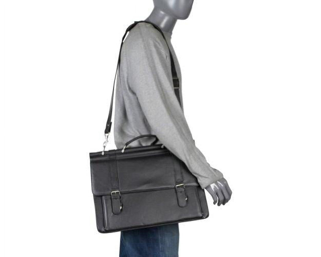 Executive Briefcase - Genuine Leather Business Bag for Men - Laptop Briefcase-Color:Brown - Image 4