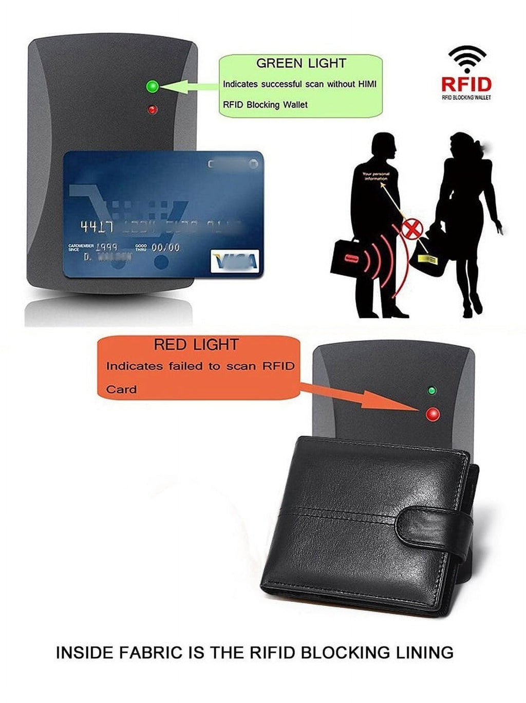 Genuine Leather Wallet for Men RFID Blocking Bifold Style Large Capacity with Card Slots Gift Box Father’s Day Gift f... - Image 4