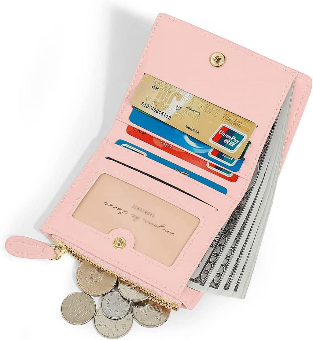 1Pack Small Wallet for Women， Cute RFID Blocking PU Leather Card Holder for Girls Flower， Coin Cash Purse ，Slim Short... - Image 3