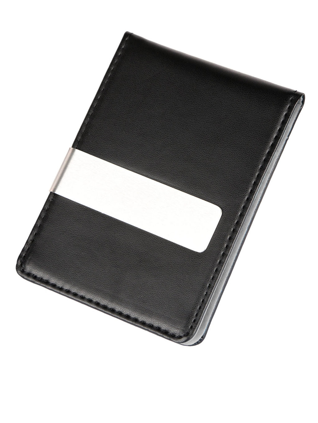Men’s Bifold Synthetic Leather ID Wallet with Money Clip - Grey Liner - Image 2