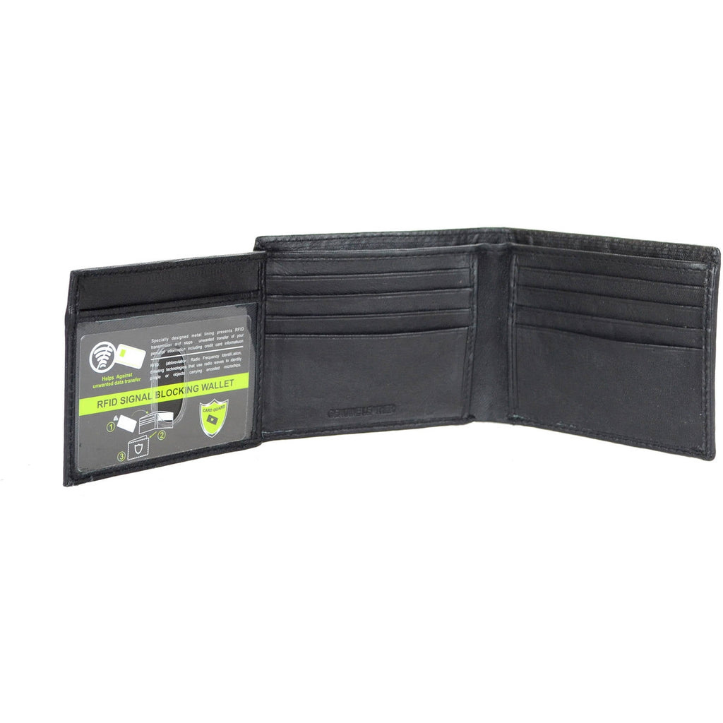 Men's RFID Signal Blocking Genuine Leather Traveller Wallet with Gift Box - Image 4