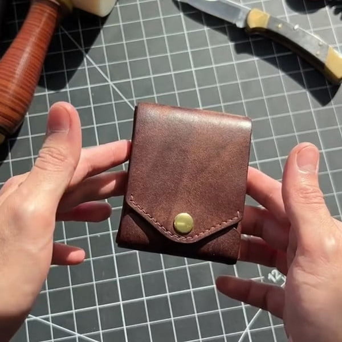 Compact Wallet, Minimalist Wallet for Men & Women, Slim,Front Pocket, Portable, Leather Wallet Card Holder, 4-12 Card... - Image 2