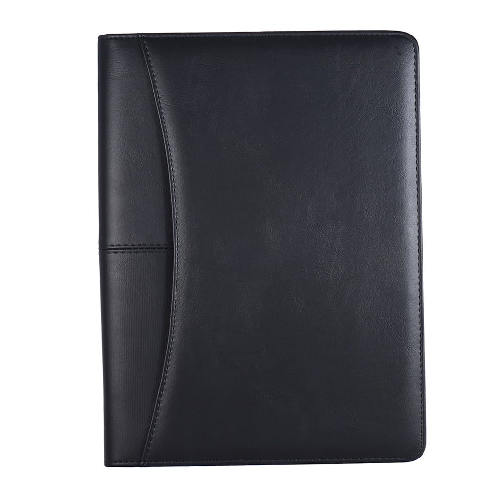 Professional Business Portfolio Padfolio Folder Document Case Organizer A4 PU Leather Zippered Closure with Calculato... - Image 3