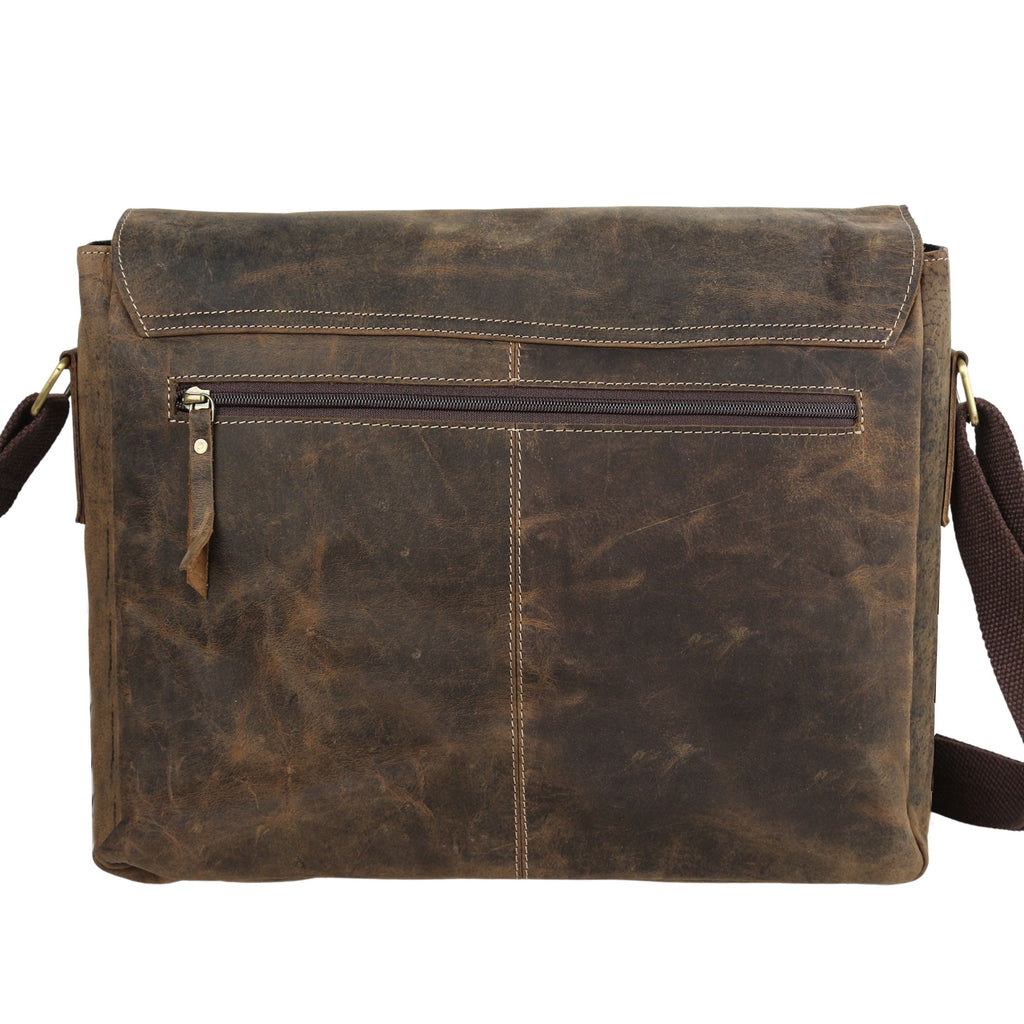Leather briefcases 15 Inch Laptop Messenger Bags for Men and Women Best Office Satchel Bag Distressed Tan - Image 3