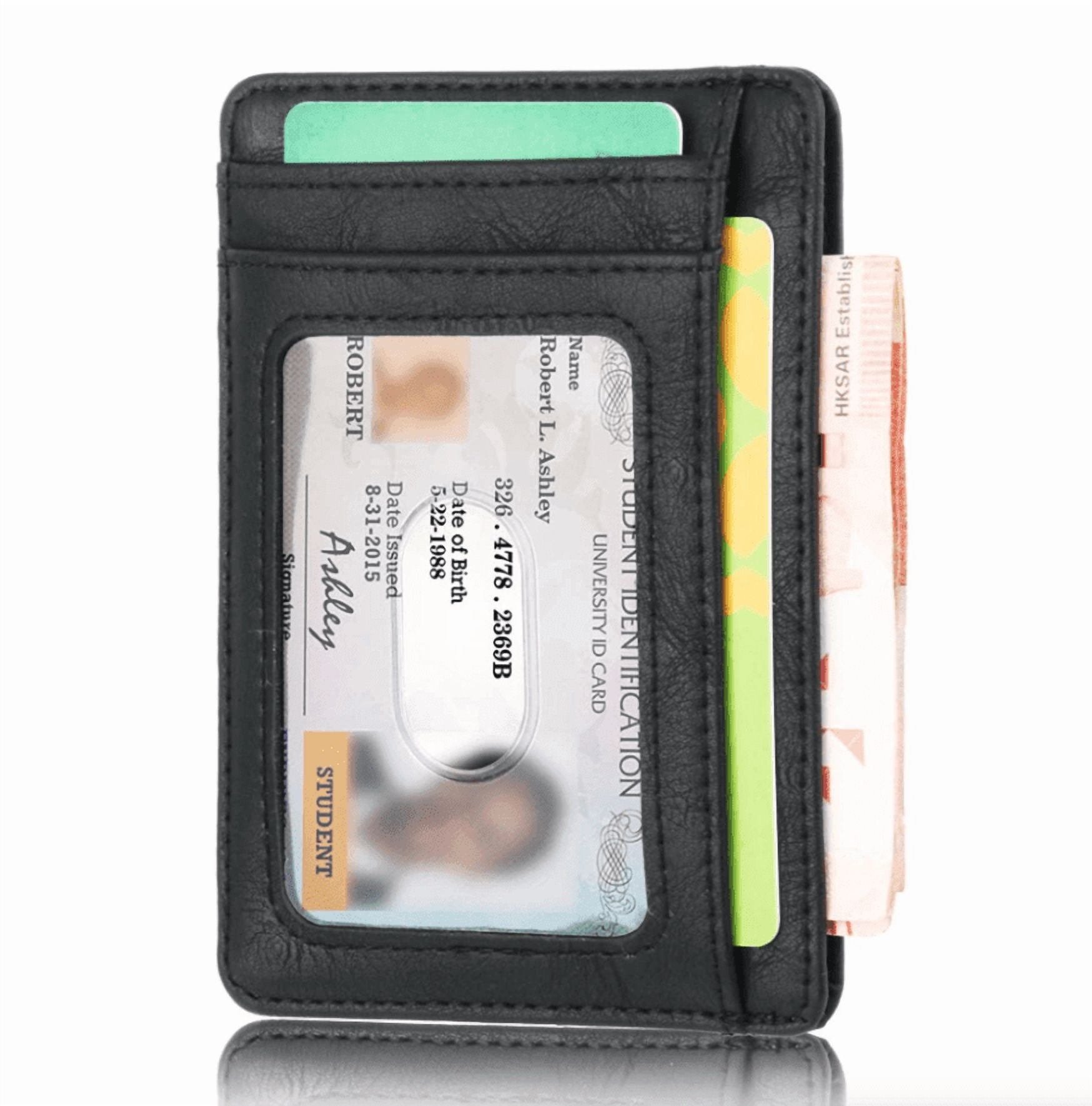 Mens Leather Slim Wallet Credit Card Holder RFID Blocking Pocket ID Money PU USA - Image 6