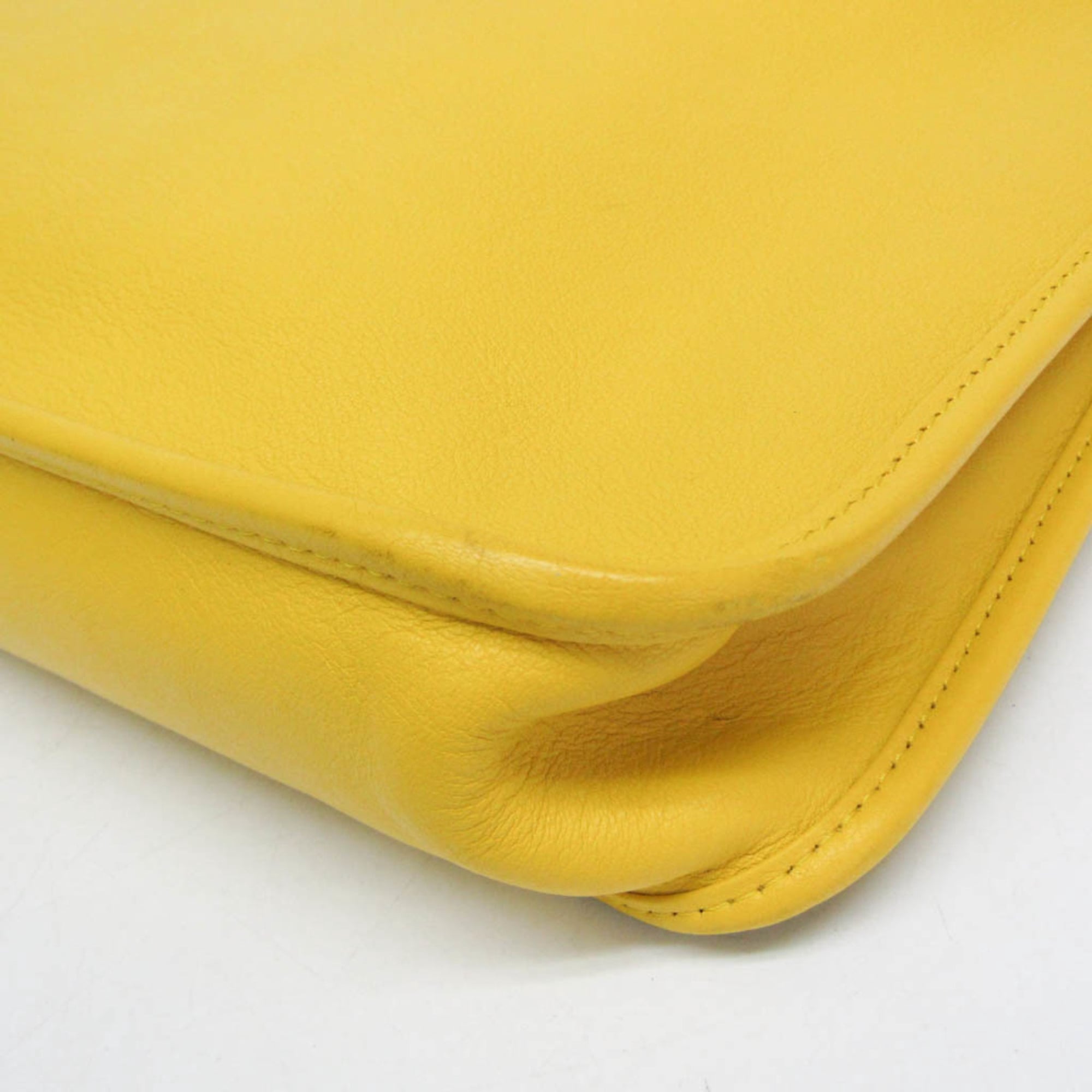 Pre-Owned Anagram Business Bag Men's Leather Briefcase,Handbag Yellow - Image 5