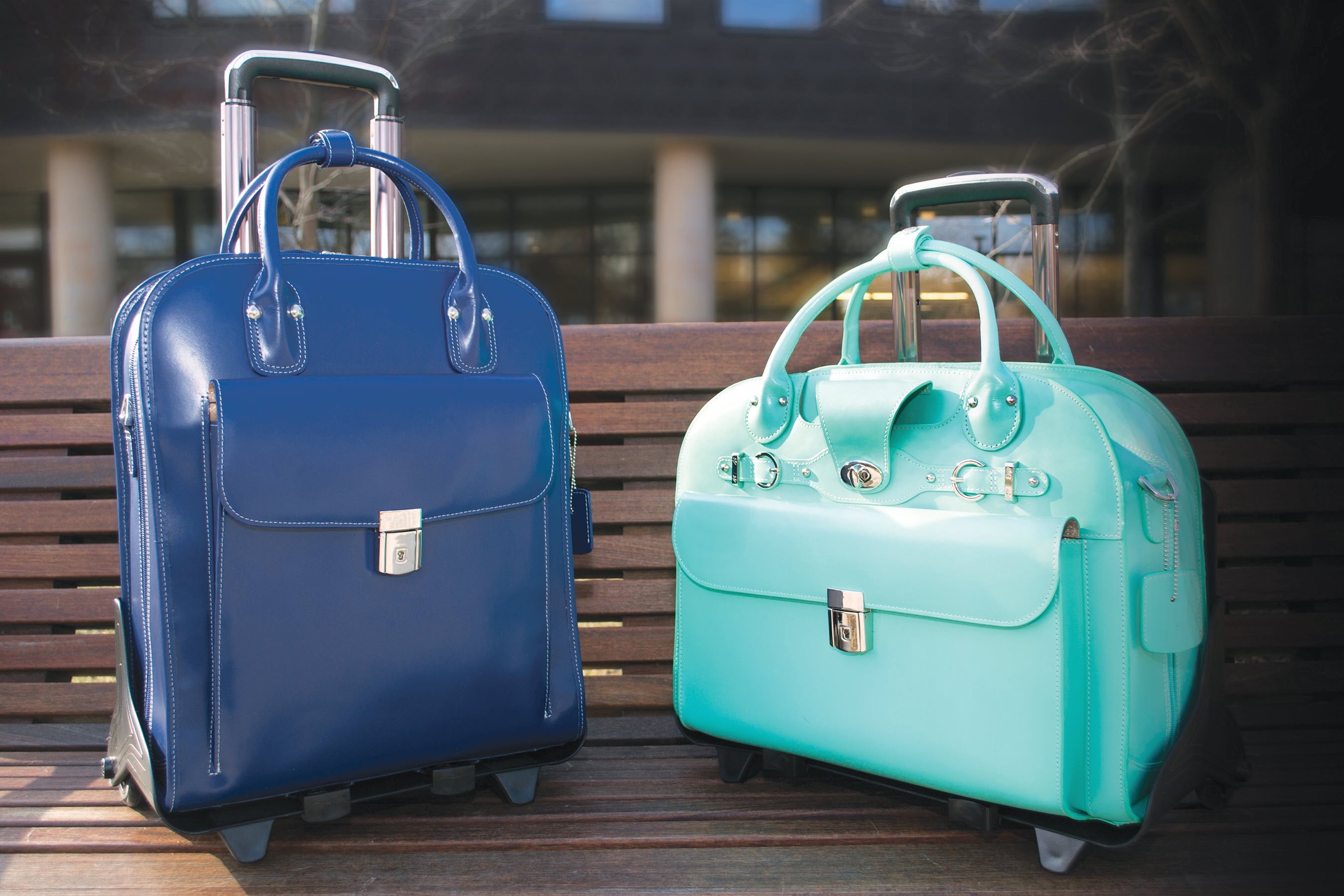 LA GRANGE | 15” Leather Vertical Detachable-Wheeled Laptop Case - Image 2