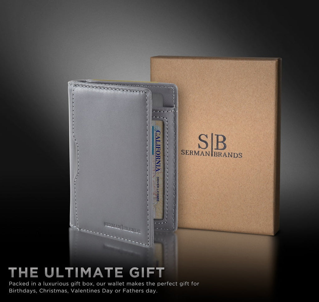 Travel Wallet | RFID Blocking | Bifold Slim Genuine Leather | Thin Minimalist | Front Pocket Wallets for Men | Billfold | Titanium Gray - Image 4