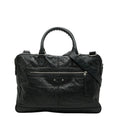 Pre-Owned Briefcase/Shoulder Bag, 2-Way, Black Leather, Men's, (Good)