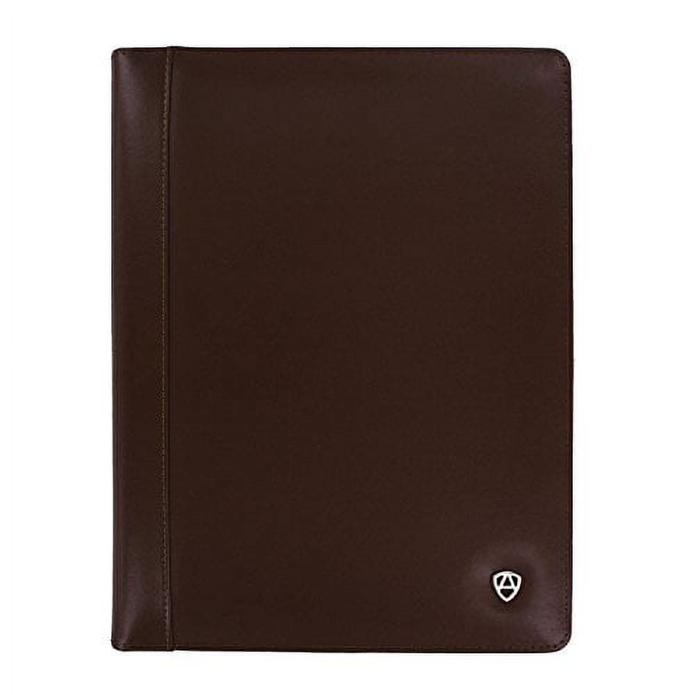 12” x 9” x 1” Chestnut Brown Bonded Leather Portfolio Padfolio - Image 2