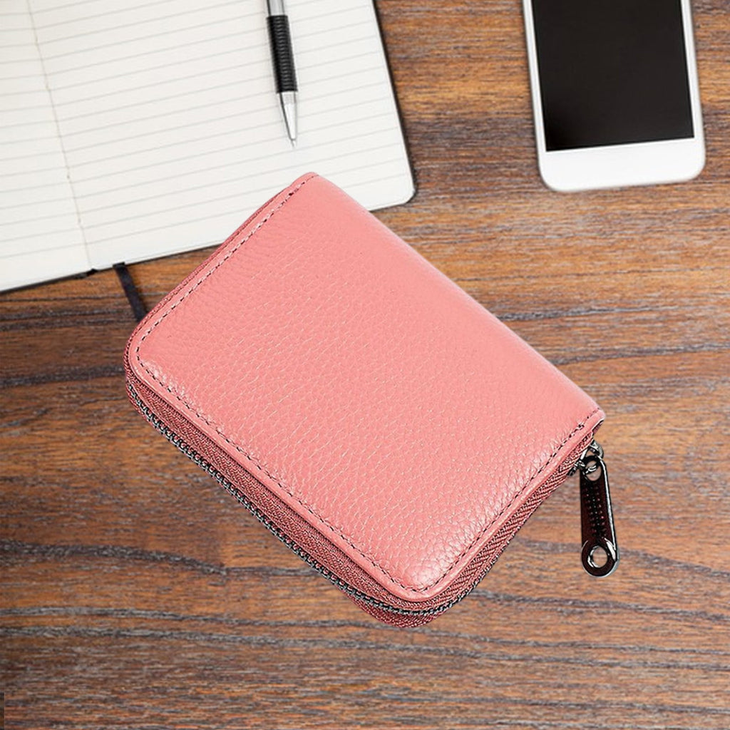 Credit Card Holder Wallet | Artificial Leather | RFID Blocking | Slim Small Zipper Purse for ID Bank Cards Coins | Mu... - Image 6