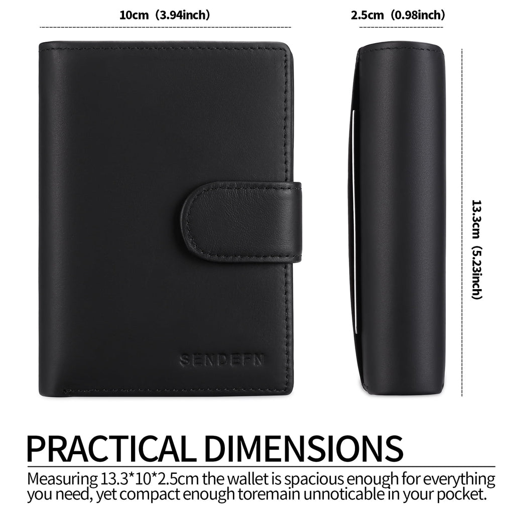 Mens Wallets with RFID Protection,Genuine Leather Wallet for Men,Trifold Wallet with 16 Card Slots & Coin Compartment - Image 2