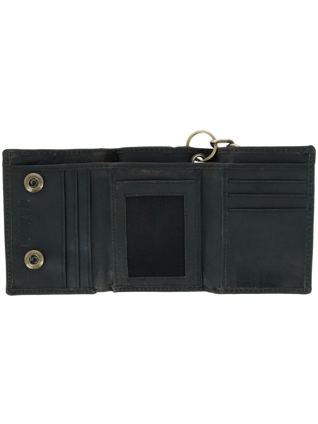 RFID Vintage Leather Trifold Chain Wallet (Men) - Image 4