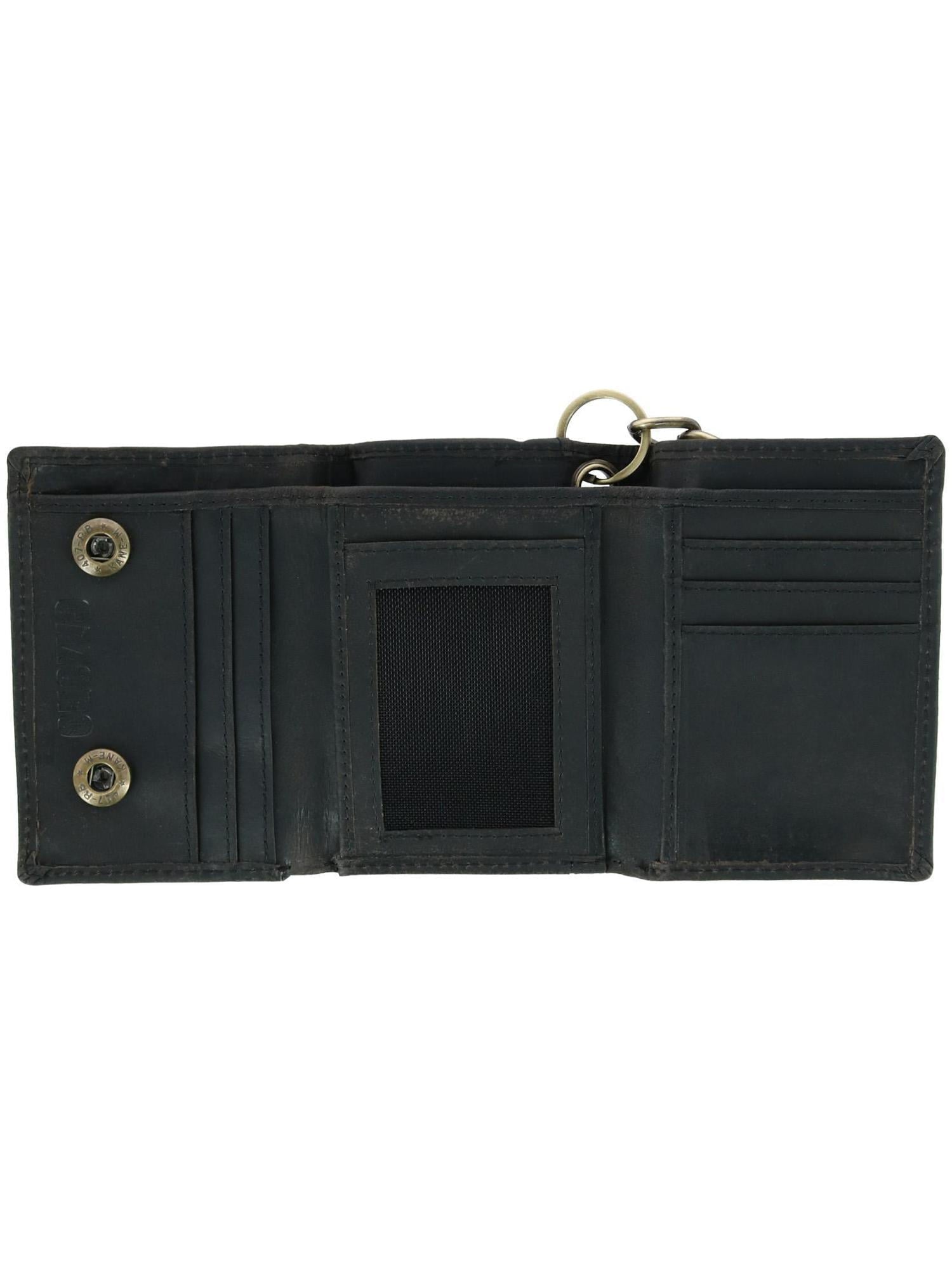 RFID Vintage Leather Trifold Chain Wallet (Men) - Image 4
