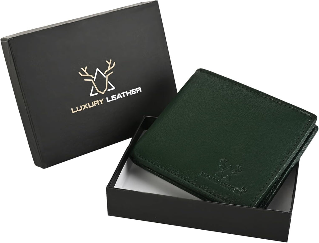 Genuine Leather RFID Blocking Wallet for Men | Slim Bifold Design with Zipper Coin Pocket, ID Window & Multiple Card ... - Image 4