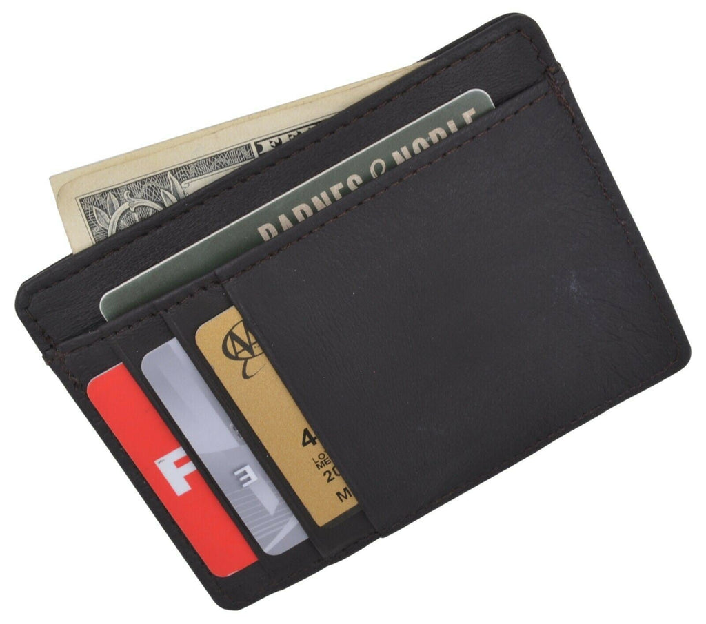 New Genuine Leather Slim Card Holder Wallets For Men - Minimalist RFID Blocking - Image 5