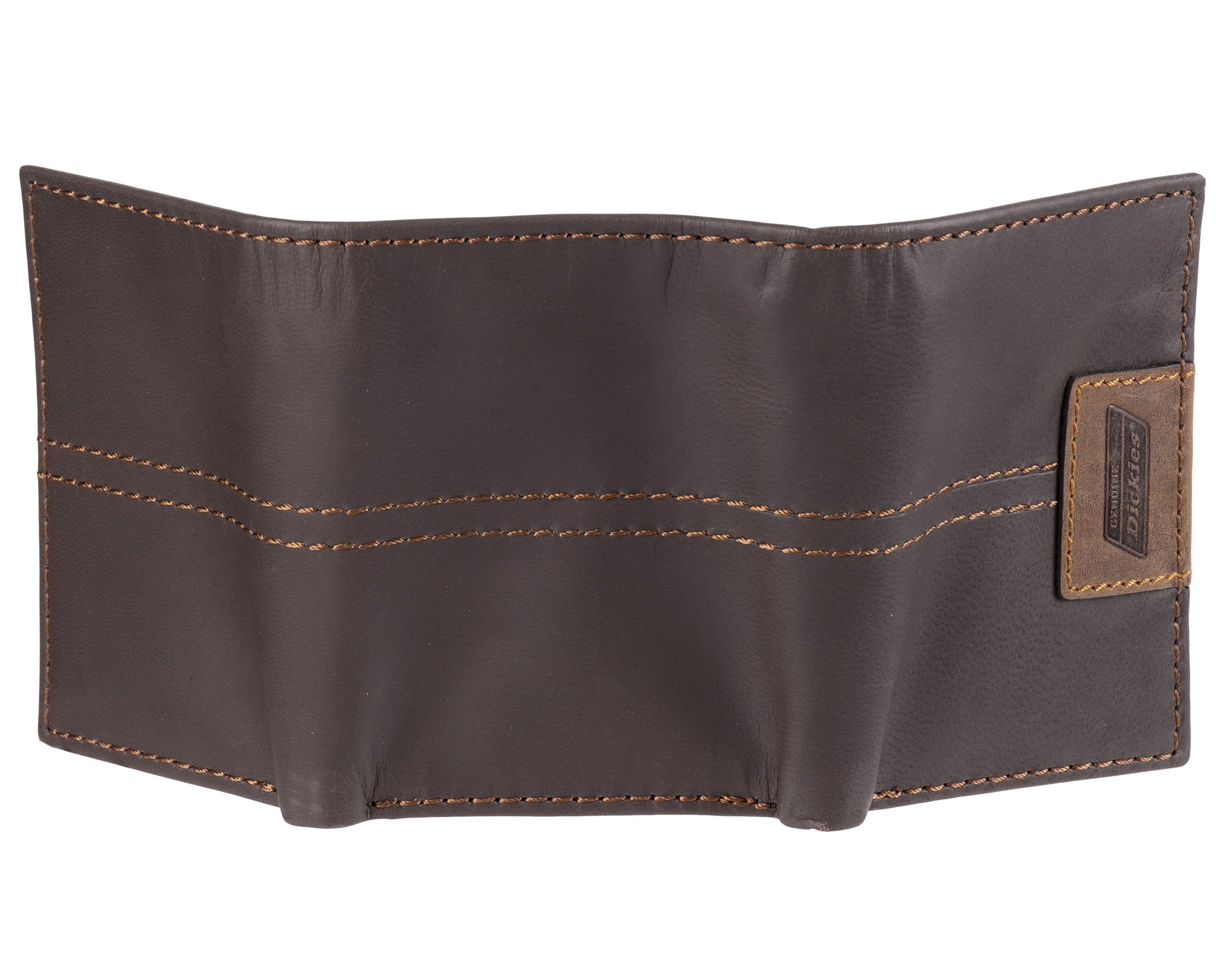 Men's RFID Genuine Leather Trifold Wallet with Interior Zipper - Image 3