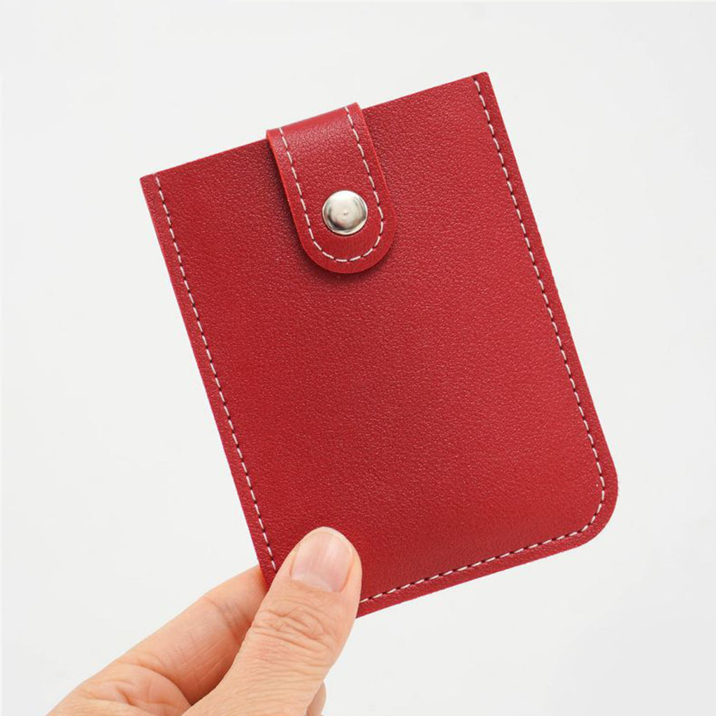 RFID Card Holder, Pull-out 6 Slots Wallet for Women, Faux Leather Slim Wallets Multi Card Case Button Coin Purse - Image 5