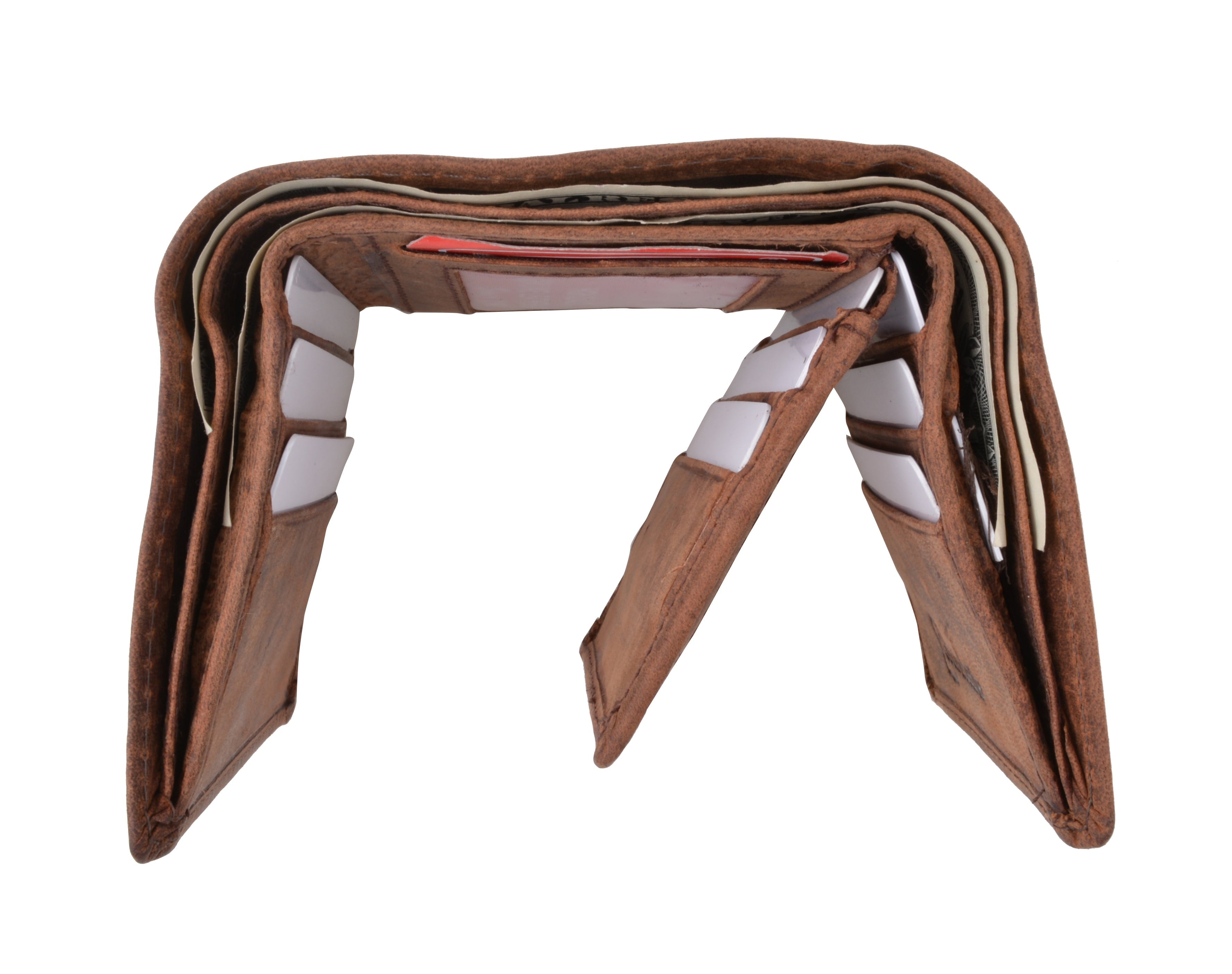 New RFID Blocking Mens Vintage Soft Genuine Leather Classic Trifold Wallet - Image 5
