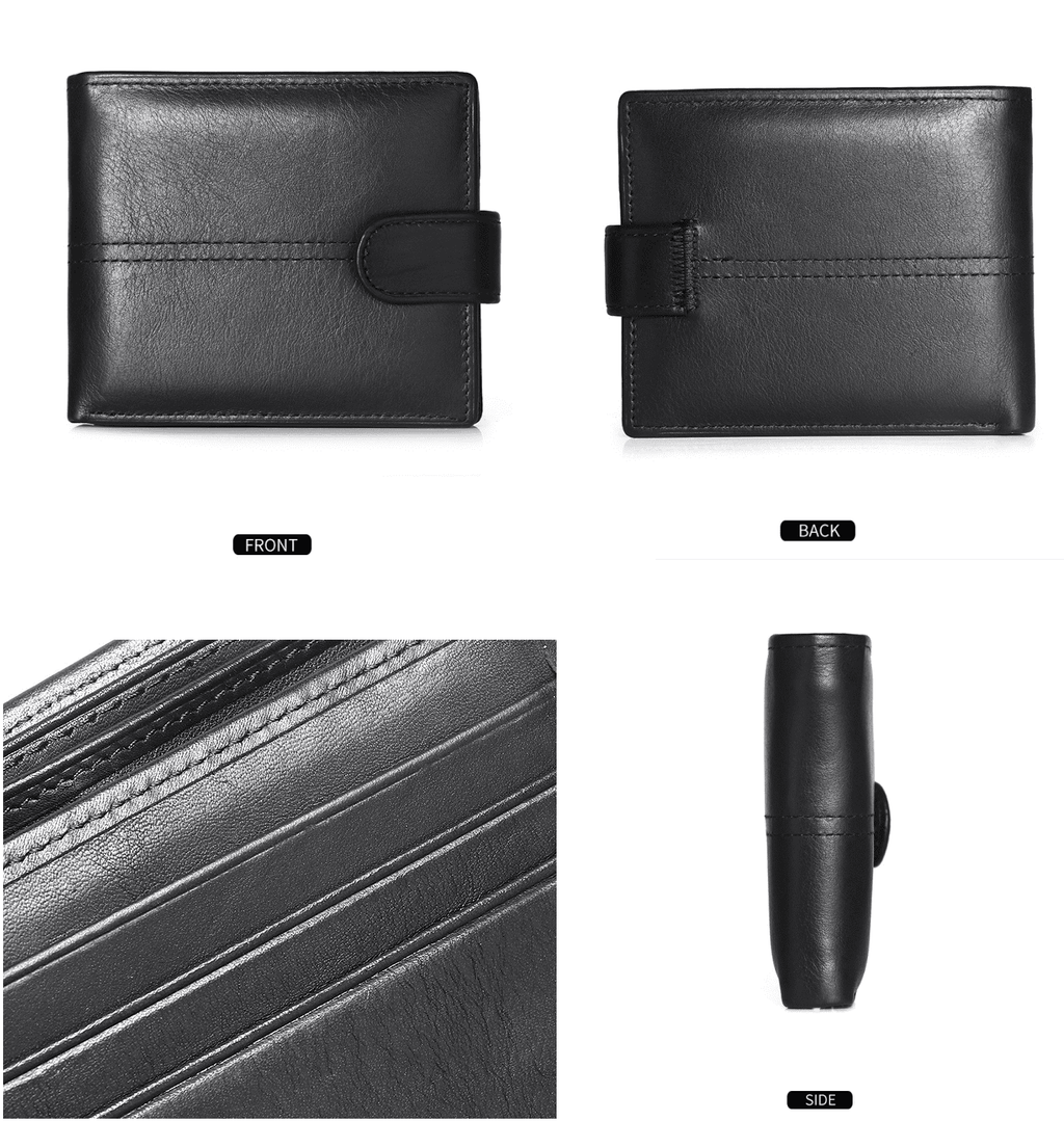 Genuine Leather Wallet for Men RFID Blocking Bifold Style Large Capacity with Card Slots Gift Box Father’s Day Gift f... - Image 6