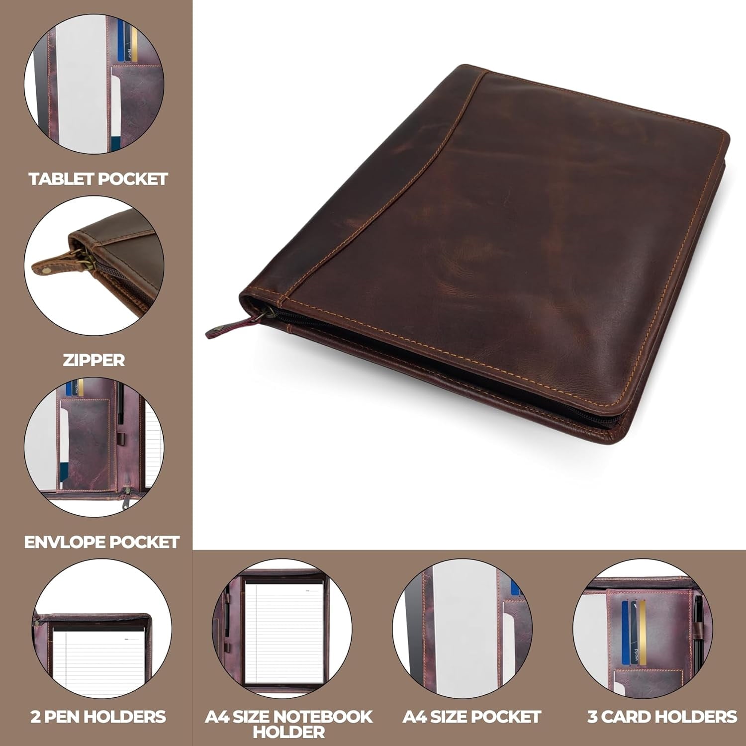 Professional Padfolio Portfolio with Luxury Pen for Business Meetings - Image 3