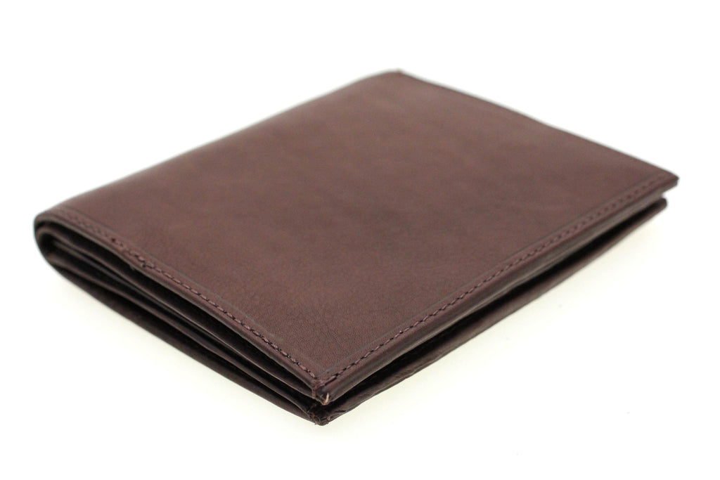Mens Euro Hipster Wallet Genuine Leather Center Flap Picture Window Cowhide New - Image 4