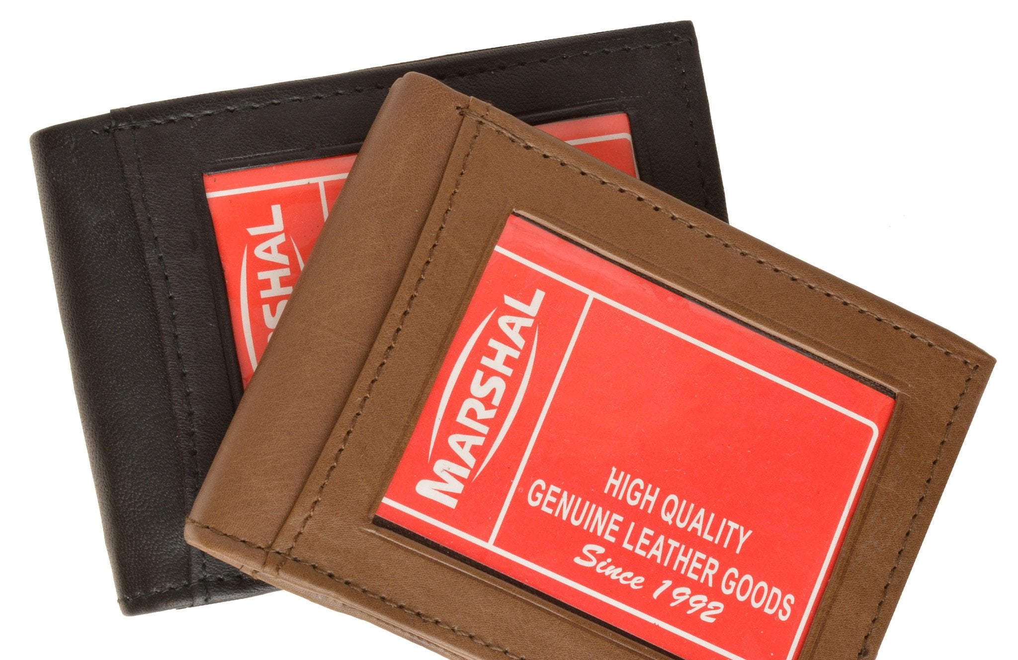Bifold Lambskin Leather Outside ID Window Mens Wallet 1358 (C) - Image 5