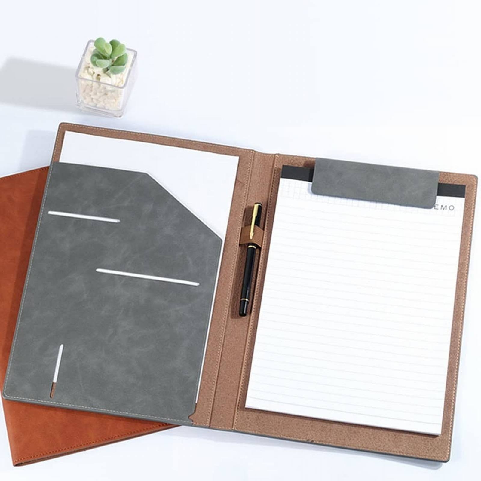 Professional Padfolio with Clipboard, Faux Leather Portfolio Folder Binder, Legal Pad Holder for A4 Letter Size Notepad, Resume, Writing Pad - Image 6